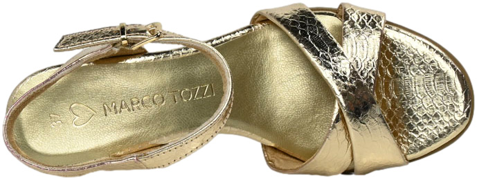 Sandały Stylowe Marco Tozzi 2-28392-42 940 Gold Złote