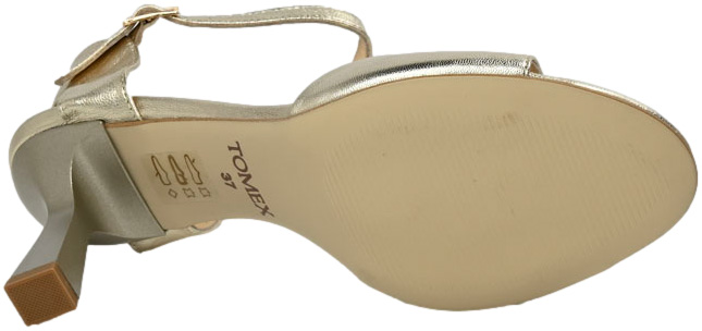 Sandały Stylowe Tomex 1407 Złote Skóra Naturalna