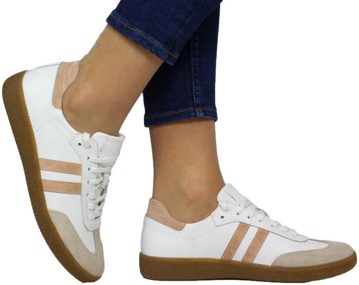Sneakersy Kampa N1068 916/444/835 Skóra Naturalna 
