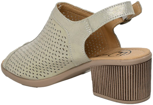 Sandały Eleganckie Filippo DS4475/24 Złoty Skóra Naturalna