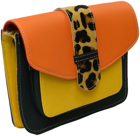 Torebka Wykonana Ręcznie Olivka 2000007-4346 Multikolor Skóra Naturalna