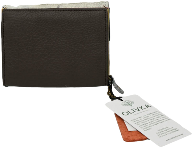 Portfel Wykonany Ręcznie Olivka 1000042G-2761 Multikolor Skóra Naturalna