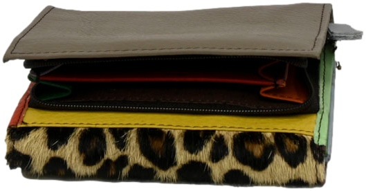 Portfel Wykonany Ręcznie Olivka 1000043W-2903 Multikolor Skóra Naturalna