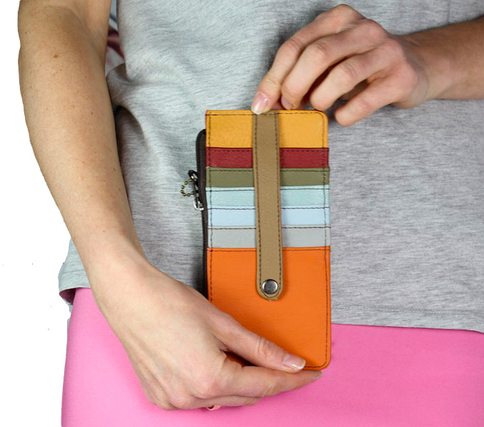 Organizer Wykonany Ręcznie Olivka 100047G-3441A Multi Skóra Naturalna