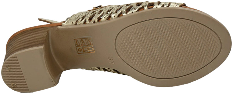 Sandały Eleganckie Venezia 13482786 ME Złoty Skóra Naturalna
