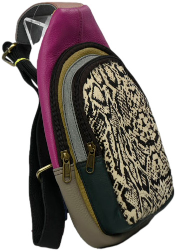 Plecak Torebka Olivka 100026-1877 Multi Skóra Naturalna