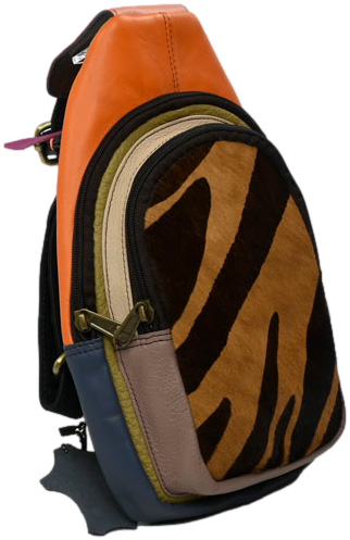 Plecak Torebka Olivka 100026-1858 Multi Skóra Naturalna