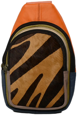 Plecak Torebka Olivka 100026-1858 Multi Skóra Naturalna