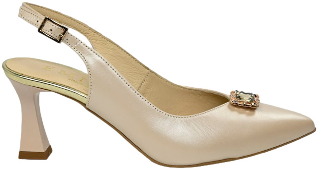 Czółenka Eleganckie Emis S8214/552 Beż 552 Skóra Naturalna