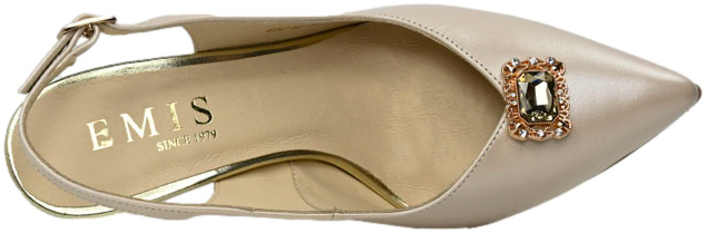Czółenka Eleganckie Emis S8214/552 Beż 552 Skóra Naturalna