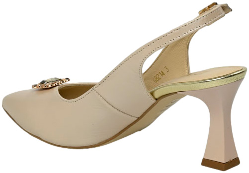 Czółenka Eleganckie Emis S8214/552 Beż 552 Skóra Naturalna