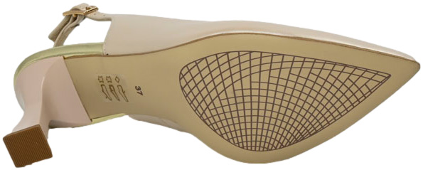 Czółenka Eleganckie Emis S8214/552 Beż 552 Skóra Naturalna