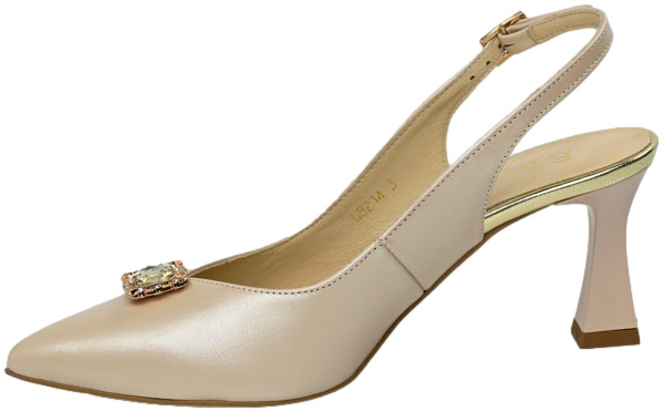 Czółenka Eleganckie Emis S8214/552 Beż 552 Skóra Naturalna