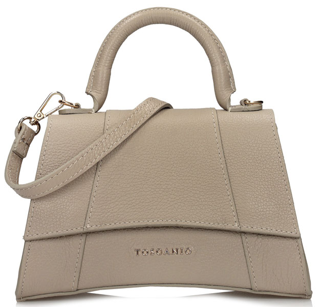 Torebka Toscanio F65 Krem D37 Skóra Naturalna