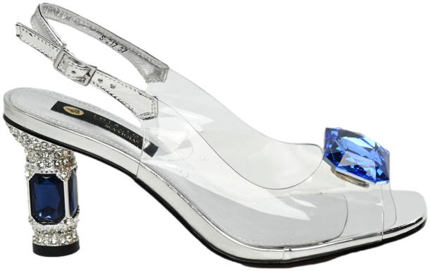 Sandały Eleganckie Scaviola S-217 Silver-M Srebrne
