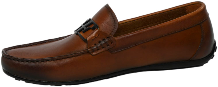 Mokasyny Modne John Doubare 4D03-2J-B4 Brown Skóra Naturalna