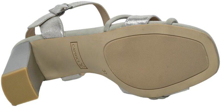 Sandały Modne Caprice 9-28310-42 Silver Comb Skóra Naturalna