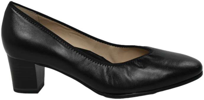Czółenka Wygodne Caprice 9-22301-43 Black Nappa Skóra Naturalna
