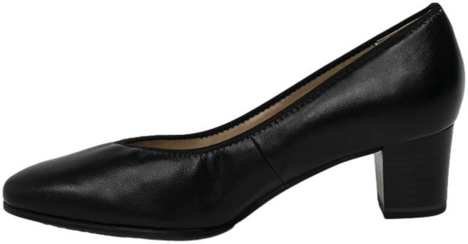 Czółenka Wygodne Caprice 9-22301-43 Black Nappa Skóra Naturalna