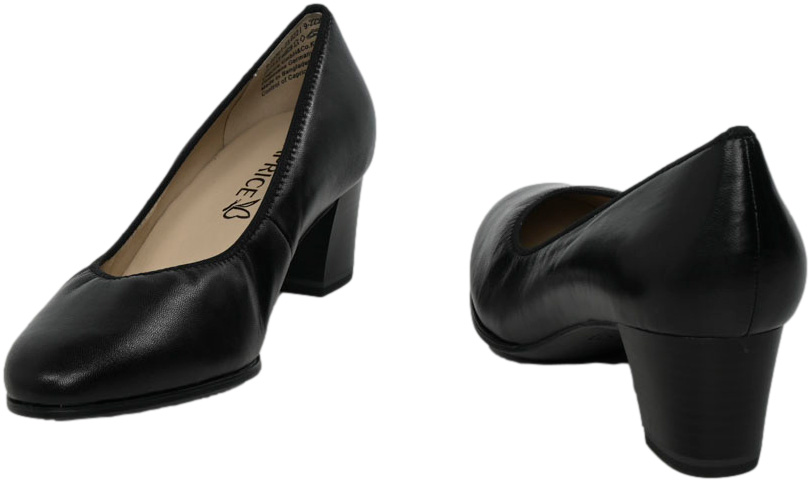 Czółenka Wygodne Caprice 9-22301-43 Black Nappa Skóra Naturalna
