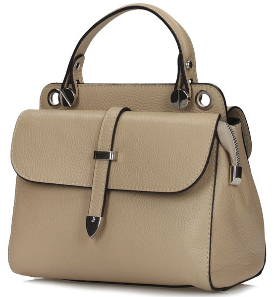 Torebka Toscanio E77 Beż D05 Skóra Naturalna