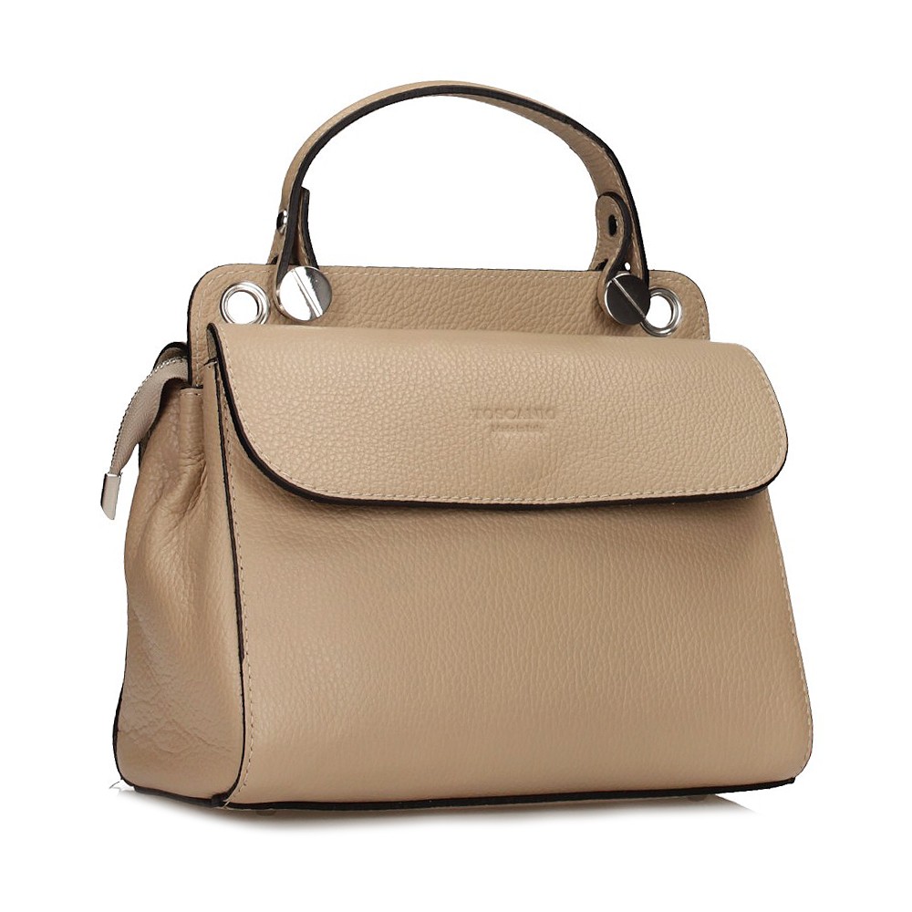 Torebka Toscanio E77 Beż D05 Skóra Naturalna