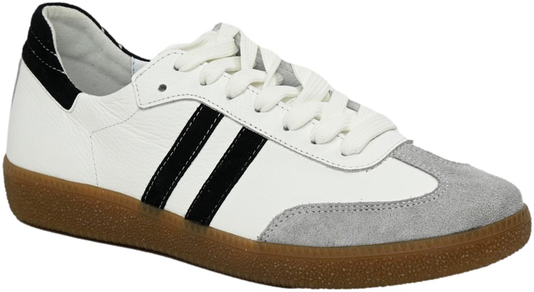 Sneakersy Wygodne Kampa N1068 139/444/108 Białe Skóra Naturalna