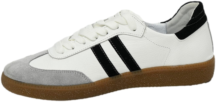 Sneakersy Wygodne Kampa N1068 139/444/108 Białe Skóra Naturalna