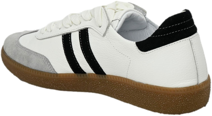 Sneakersy Wygodne Kampa N1068 139/444/108 Białe Skóra Naturalna