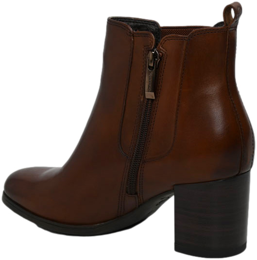 Botki Stylowe Tamaris 1-25377-41 Muscat Brąz Skóra Naturalna