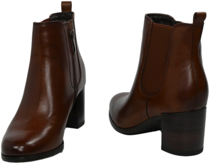 Botki Stylowe Tamaris 1-25377-41 Muscat Brąz Skóra Naturalna
