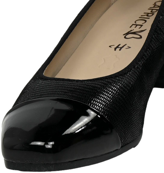 Czółenka Eleganckie Caprice 9-22306-43 Black Comb Czarne