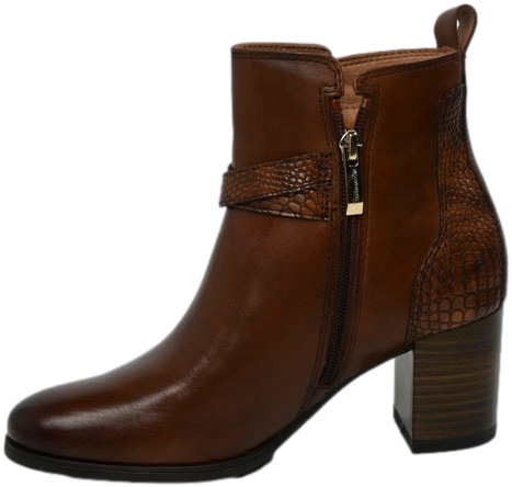 Botki Eleganckie Tamaris 1-25378-43 Cognac Brąz Skóra Naturalna