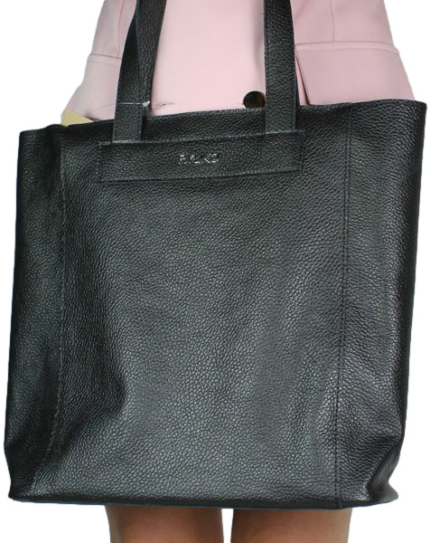 Torebka Stylowa Ryłko R30141TB_UW9 Czarna Skóra Naturalna
