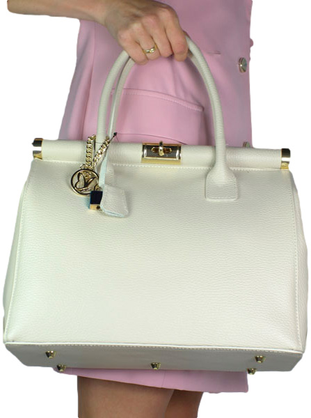 Torebka Elegancka Caprice 9-61008-43 402 Beige Nappa Skóra Naturalna