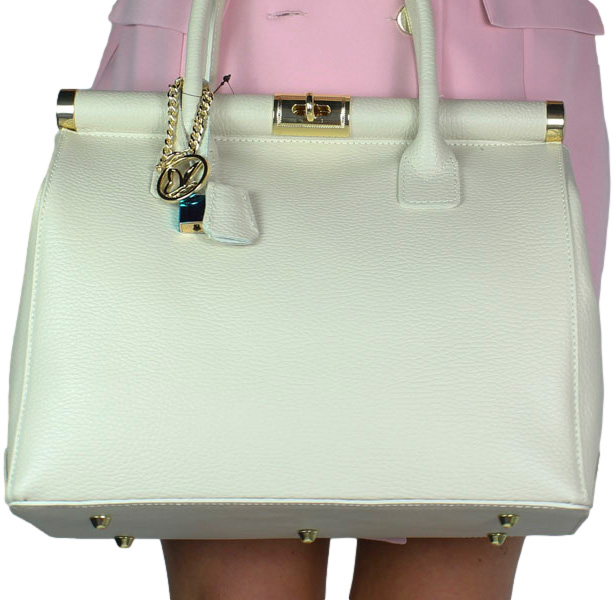 Torebka Elegancka Caprice 9-61008-43 402 Beige Nappa Skóra Naturalna