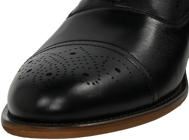 Półbuty Eleganckie Ryłko IPDW30_3WBF Czarna Skóra Naturalna