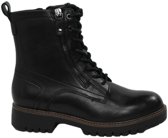 Trzewiki Stylowe Tamaris 1-25207-43 003 Black Leather Skóra Naturalna