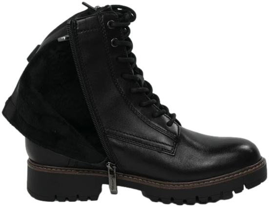 Trzewiki Stylowe Tamaris 1-25207-43 003 Black Leather Skóra Naturalna