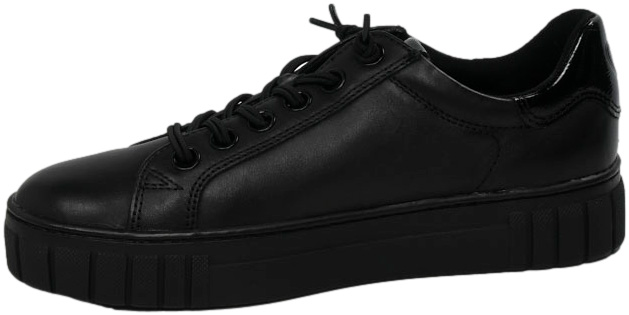 Sneakersy Modne Marco Tozzi 2-23789-43 098 Black Comb Skóra Naturalna