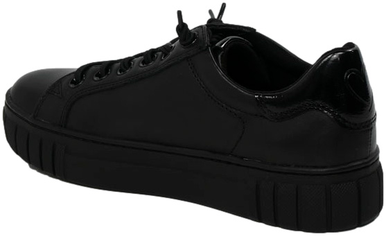 Sneakersy Modne Marco Tozzi 2-23789-43 098 Black Comb Skóra Naturalna