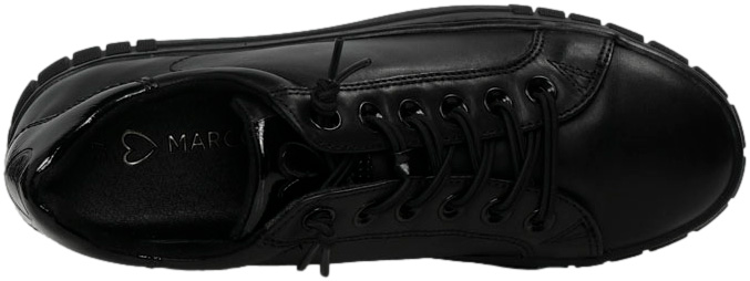 Sneakersy Modne Marco Tozzi 2-23789-43 098 Black Comb Skóra Naturalna