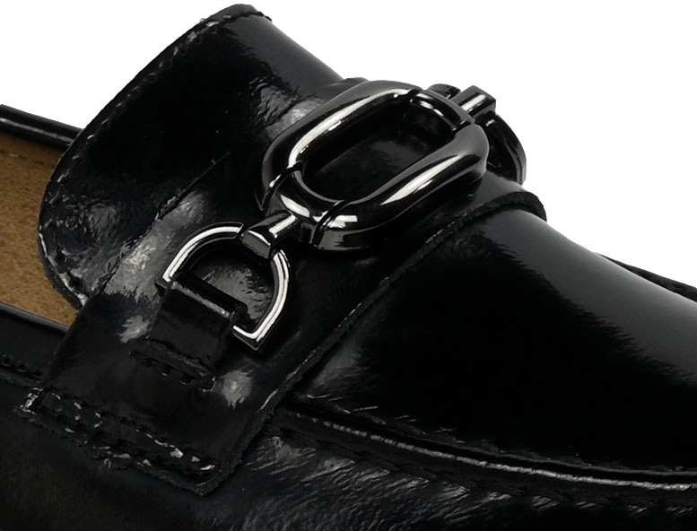 Mokasyny Modne Filippo DP4788-24BK Czarne Skóra Naturalna