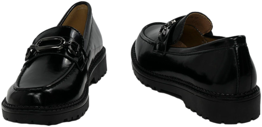 Mokasyny Modne Filippo DP4788-24BK Czarne Skóra Naturalna