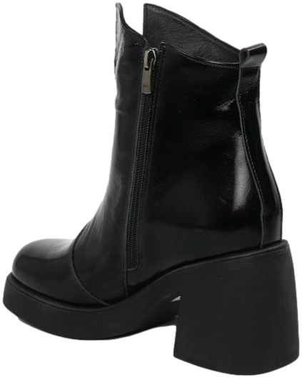 Botki Modne Verano 045.4272-R55 Black Skóra Naturalna