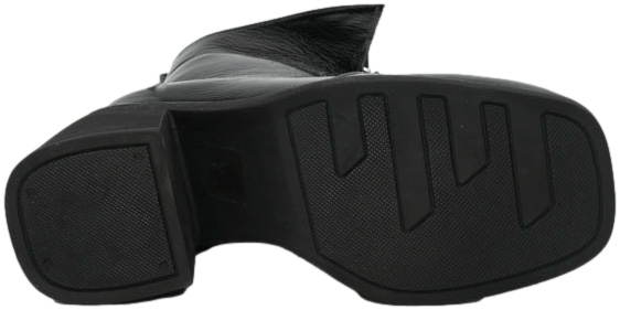 Botki Modne Verano 045.4272-R55 Black Skóra Naturalna