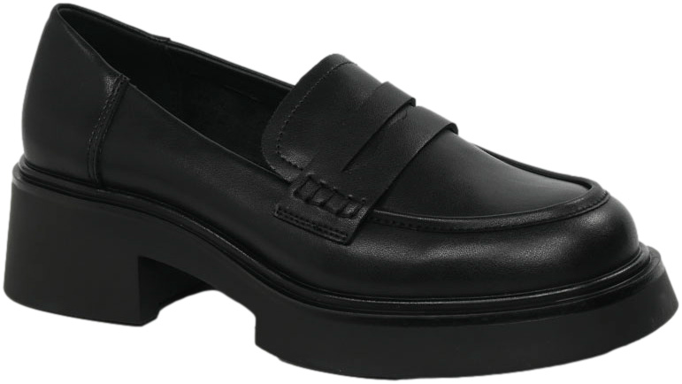 Mokasyny Stylowe S.Barski JC42-61 Black Czarne Skóra Naturalna