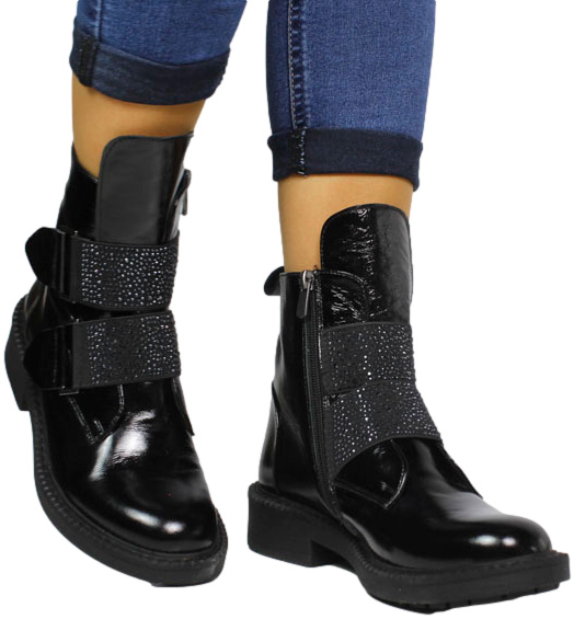 Trzewiki Ravini G044 1215 07 Czarne Skóra Naturalna_TN