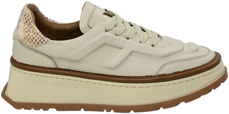 Sneakersy Stylowe Boccato 4056 218-203 Beige Skóra Naturalna