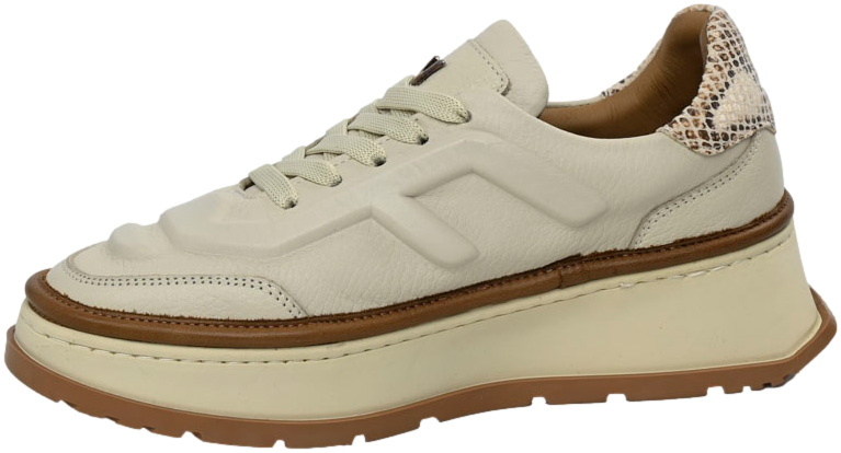 Sneakersy Stylowe Boccato 4056 218-203 Beige Skóra Naturalna